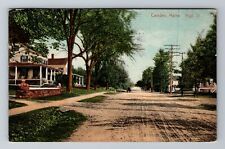 Camden ME-Maine, High St, Antique, Vintage c1911 Postcard picture