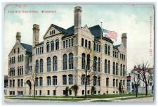 1909 East Side High School Exterior Building Road Milwaukee Wisconsin Postcard picture