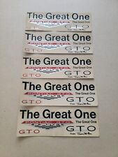 1966 Pontiac GTO Stickers Decals Thom McAn Promo Giveaway Contest Lot of 5 Vtg picture