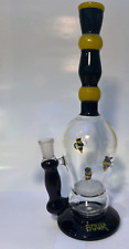 Sour Glass Design Large Bong - 3 Bees - 14.5mm Joint - Authentic Made in USA picture
