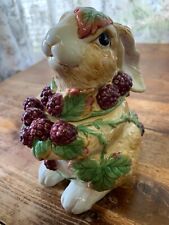  Fitz and Floyd Essentials “Blackberry Rabbit” Lidded Candy Jar  picture
