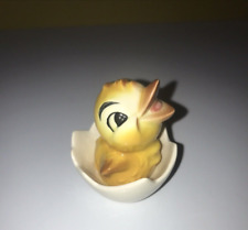 Vintage Goebel W Germany Yellow Baby Chick in Egg Shell Figurine picture