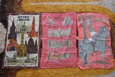 3 Vintage Tea Towels London England UK Royal Palace Wren's Pure Linen picture