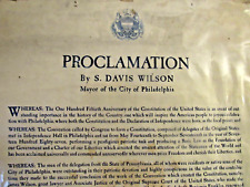 PHILADELPHIA May 7, 1937  being both SIGNED & Sealed MAYORS PROCLAMATION picture