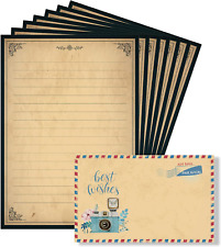 Lined Vintage Stationary Paper, Old Fashion Stationary Paper and Envelopes Set,  picture