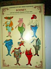 New Vintage Merrimack Embossed Cut-out Sheets Rodney Pig Costumes 3 Hats 1986 picture