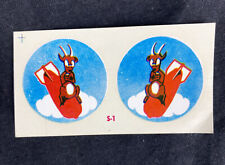 Vintage Impko Waterslide Decals 323rd Bomb Squadron Logo WW2 Era 50s WWII Goat picture