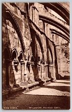Holyrood Abbey United Kingdom Cloisters Historic Landmark Sepia BW Postcard picture