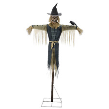 WAIT 4 IT 2024 HALLOWEEN PROP 6' ANIMATED SCARECROW w CROW LED SHAKES PRE ORDER picture