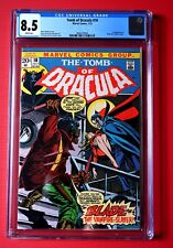 TOMB OF DRACULA #10 ~ 1973 Key Marvel Horror Comic 1st BLADE ~ CGC 8.5 VF+ WHITE picture