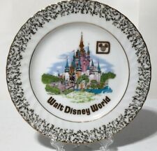 Walt Disney World Cinderella's Castle Collector Plate, Japan, Swirl, Sponge Gold picture