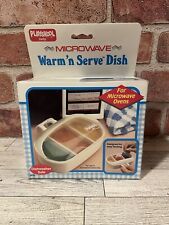 1990 Vintage Playskool Baby 3-compartment Microwave Warm 'n' Serve Dish Hasbro picture