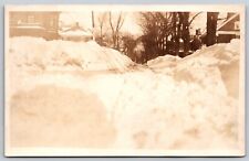 Postcard Piles of Snow in Winter, Portland, Maine RPPC C43 picture