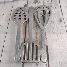 Vintage Copco Trivet or Wall Hanging Aluminum Spoon Spatula Kitchen Utensils picture