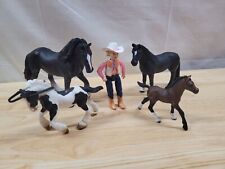 Breyer Horses Lot Schleich Figures Realistic Farm Girl Cowgirl Playset picture