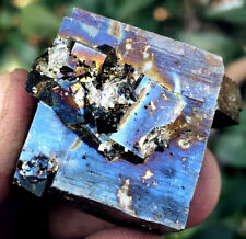 82g Natural Fantastic 7 Color Chalcopyrite Iron Pyrite Cube Specimen ia4248 picture