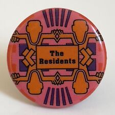 RARE Vintage late 1970s THE RESIDENTS promo button badge Ralph Records pin 1.25