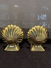 VTG Baldwin Brass Scallop Shell Bookends - Amer. Musuem Collection - Pristine picture