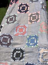 Vintage Appalachian Appliqué Quilt Handstitched  Appx. 81.5 in X 60 in Width picture