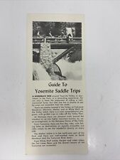 Vintage Yosemite Guide to Saddle Trips Brochure Horses Rates 1970s? picture