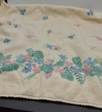 Vintage Dundee Bath Towel Cream with Printed Flowers 21.5