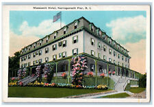 c1920's Flower Design Stairway of Massaisoit Hotel Narragansett Pier RI Postcard picture