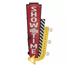 SHOWTIME Light-Up LED Wall Home Cinema Movie Theater Vintage Antique Style Sign picture