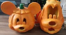 Vintage 1996 Halloween Mickey Mouse and Goofy Foam Jack O Lantern Pumpkin picture