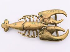 Lobster Solid Brass Handmade Unique Vintage Belt Buckle picture