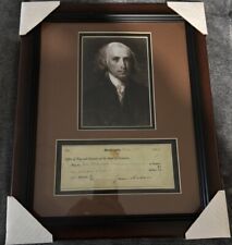 James Madison Framed Photo With 1816 RepliGraph Facsimile Check picture