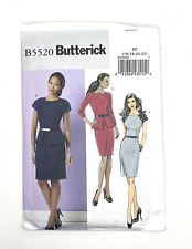 Butterick 5520 Close Fitting Tapered Dress Lined Raglan Sleeves Bust 38-44 picture