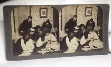 Antique 1897 Underwood & Underwood Stereoview Card ~ “Weighing The Baby” picture