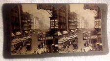 Antique 1903 Underwood Stereoview Card #68 State St Chicago Busy Street Scene  picture