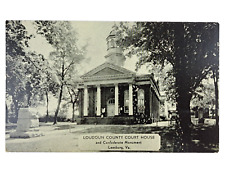Leesburg, VA Loudoun County Court House Confederate Monument Virginia Postcard picture