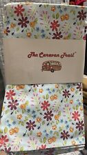 The Caravan Trail 1960s 1970’s Groovy Flower Power Style Cotton Napkins Set of 4 picture