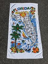VTG Florida The Sunshine State Travel Souvenir Destination Print Beach Towel (B) picture