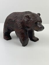Hand Carved Wooden Bear, Wood Grizzly Bear Carving, Nice Color And Detail picture