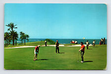 c1966 Dorado Hilton Seaside Golf Corse Golfers Puerto Rico Postcard picture