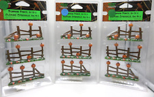 Lemax Spooky Town Pumpkin Fence 44142 lot of 3 new pkg Halloween Fall Village picture