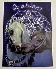 BEAUTIFUL ARABIAN HORSE POSTCARD ART PRINT FROM PAINTING SEE PHOTO 4.25”x5.5” picture