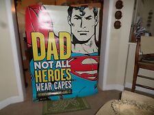  Rare Hallmark Superman & Batman Two Sided Point of Purchase Poster 64