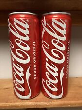 Lot Of 2 2023 Mexico Coca-Cola Cans. 355ml. Drained Under Tab. picture