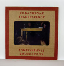 Vintage Kodachrome Transparency Original 35 mm Photo Man at Desk Microphone picture
