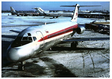 TWA Trans World Airlines Douglas DC 9 15 at Cleveland 1976 Airplane Postcard picture