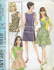 Vintage Full Long Wrap Apron Smock Sewing Pattern Sz 14-16 Retro Side Tie UNCUT picture