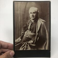 Archbishop Farley NY Antique Photo Cabinet Card Caucasian Black & White 4x6 picture