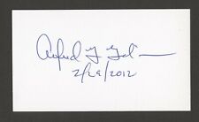 Alfred G Gilman d2015 signed autograph 2x3 cut Nobel Laureate 1994 Medicine N25 picture