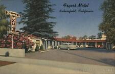 Bakersfield,CA Fryer's Motel Teich Kern County California Linen Postcard Vintage picture