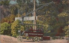 Los Angeles, CA: 1911 Trackless Trolley At Bungalow Inn - Vintage Postcard picture