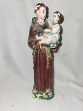 Vintage St Anthony of Padua with Jesus Statue made of Plaster Of Paris picture